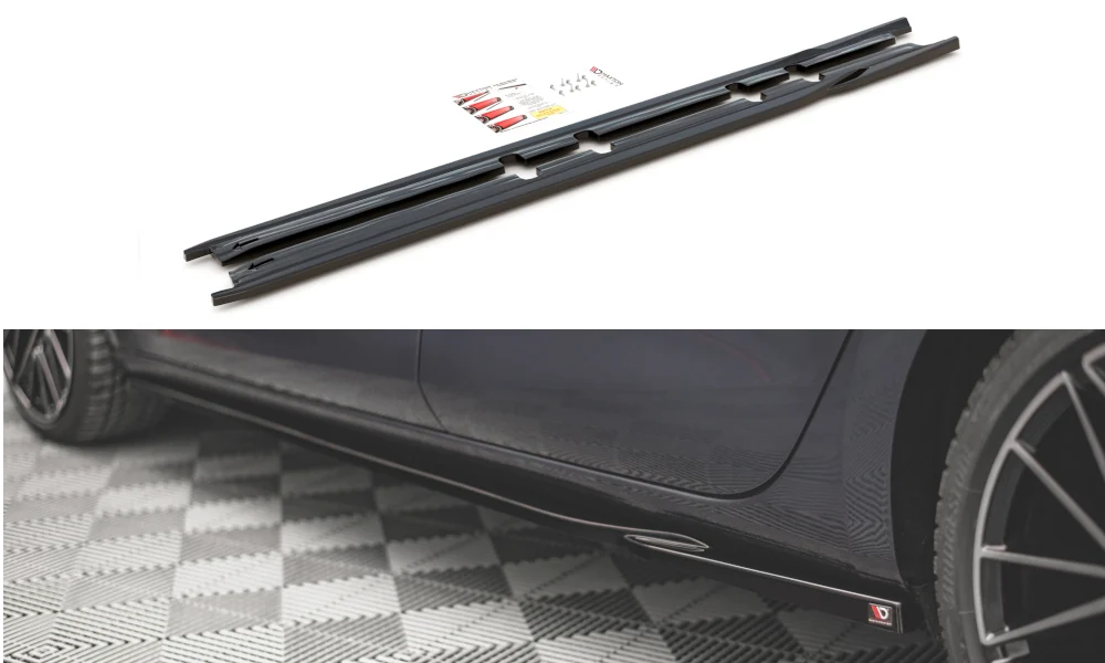 Seitenschweller Ansatz für V.1 für Seat Leon FR Mk4 / Cupra Leon schwarz matt - Maxton Design