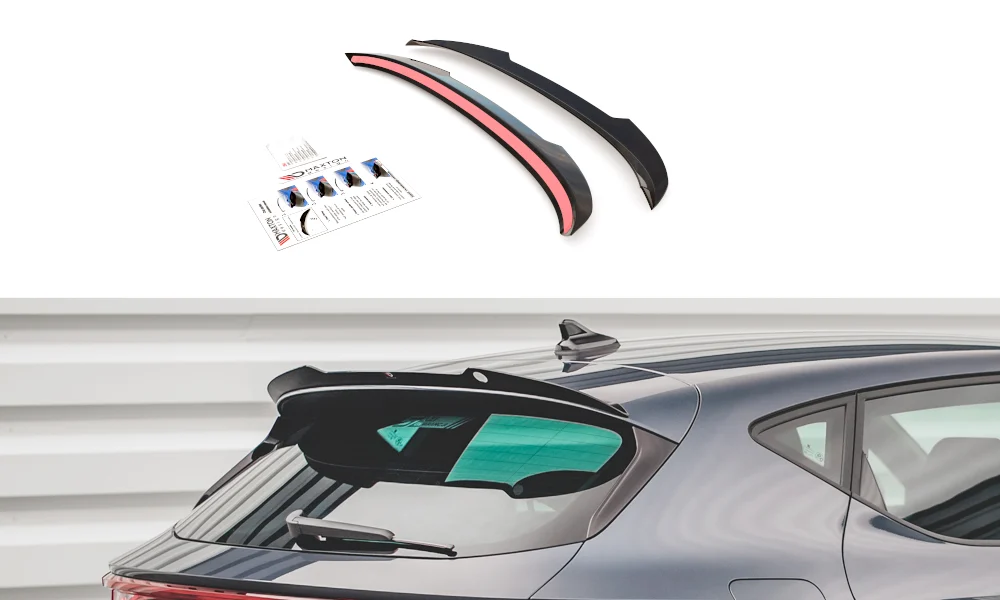 Spoiler CAP für Seat Leon FR Hatchback Mk4 schwarz Hochglanz - Maxton Design