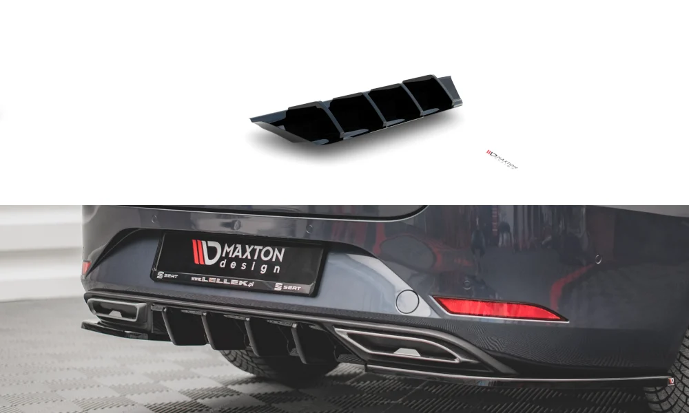 Diffusor Heck Ansatz für Seat Leon FR ST Mk4 schwarz matt - Maxton Design