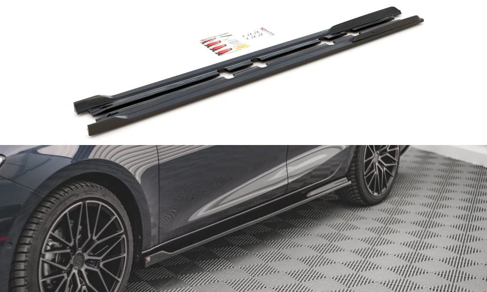 Seitenschweller Ansatz für V.2 für Seat Leon FR Mk4 / Cupra Leon schwarz matt - Maxton Design