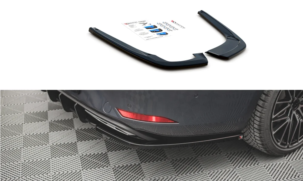 Heck Ansatz Flaps Diffusor für Seat Leon FR ST Mk4 schwarz Hochglanz - Maxton Design