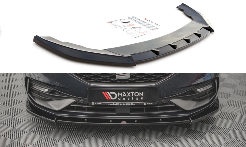Front Ansatz V.1 für Seat Leon FR Mk4 schwarz Hochglanz - Maxton Design