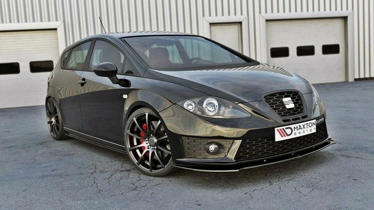 Front Ansatz V.1 für SEAT LEON MK2 CUPRA FR Facelift Carbon Look - Maxton Design