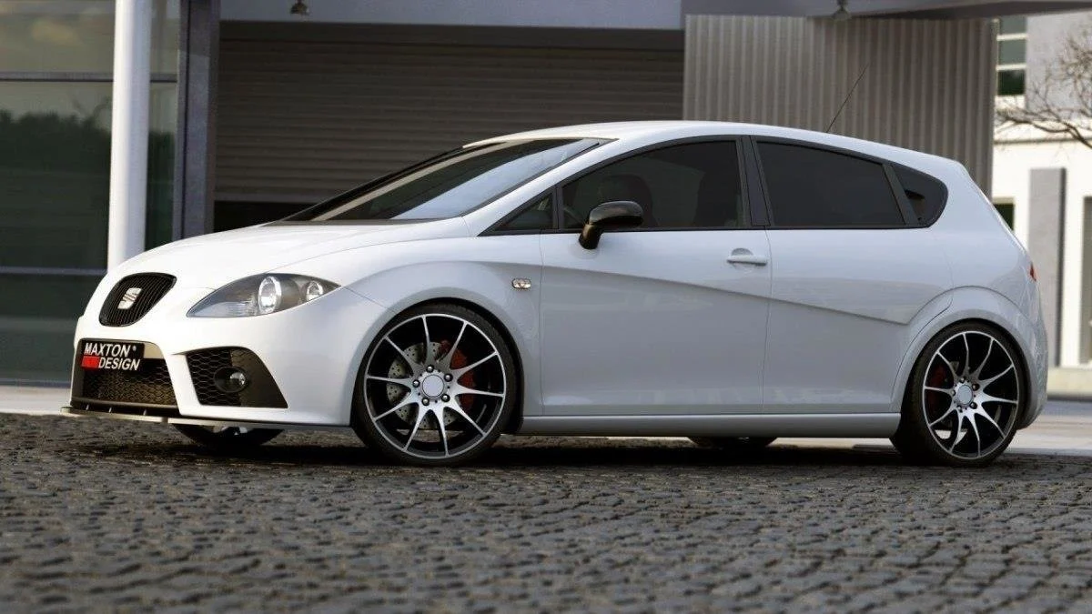 Front Ansatz für SEAT LEON MK2 CUPRA FR (vor Facelift) Carbon Look - Maxton Design