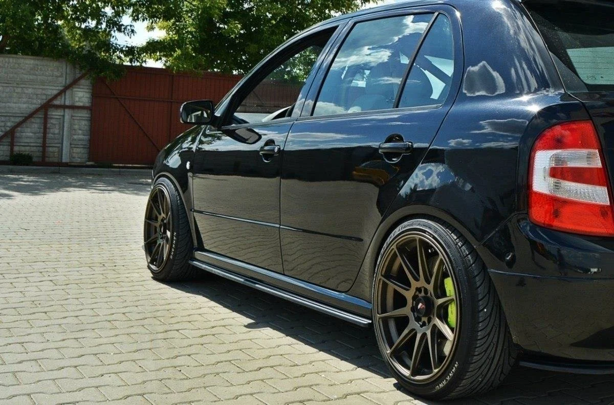 Seitenschweller Ansatz für Skoda Fabia RS Mk1 schwarz Hochglanz - Maxton Design