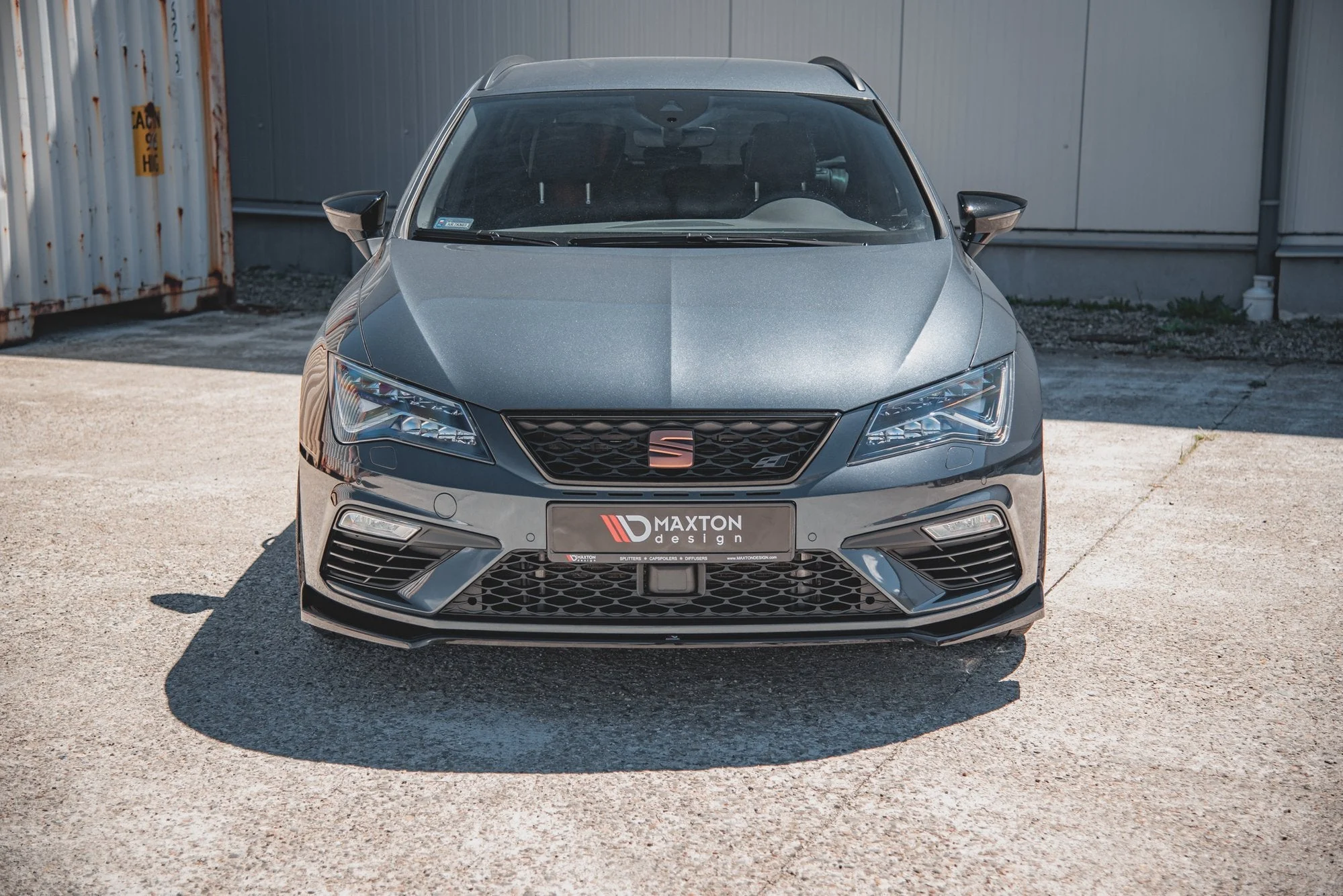 Front Ansatz V.7 für Seat Leon Cupra / FR Mk3 FL schwarz matt - Maxton Design