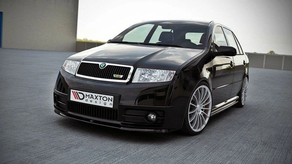 Front Ansatz für Skoda Fabia RS Mk1 schwarz Hochglanz - Maxton Design